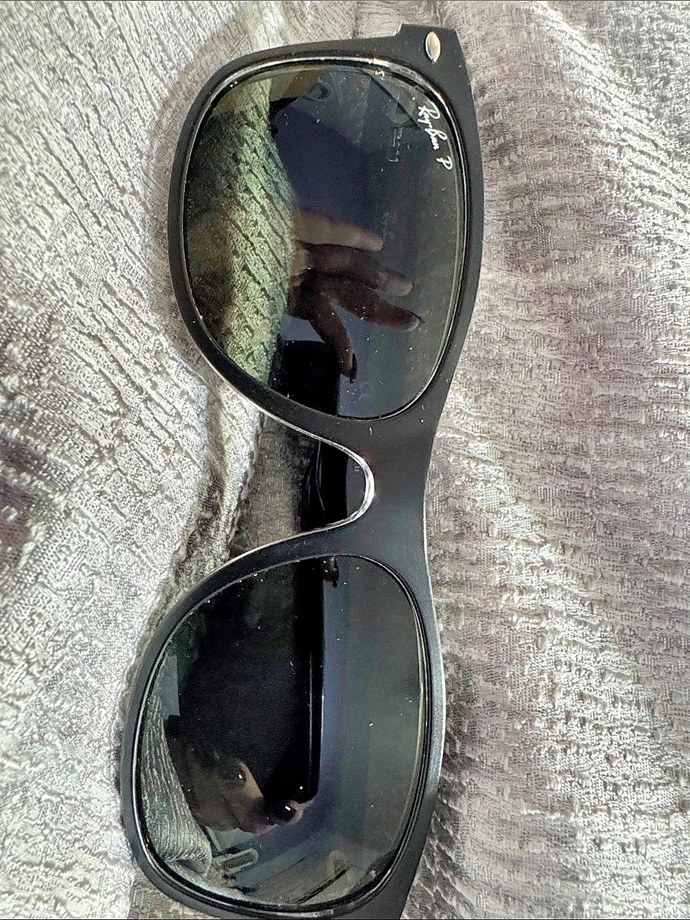 Ray-Ban New Wayfarer Black Polarized Sunglasses